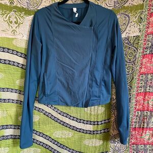 🚨FINAL OFFER Under Armour Dark Teal StudioLux Fitted Moto Jacket Size Medium